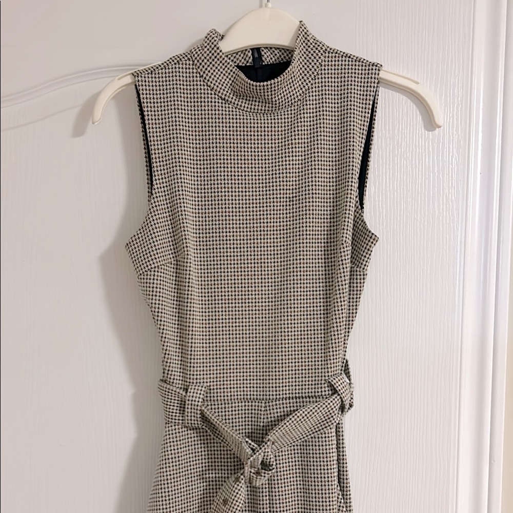 Elegant Black and White Checkered Jumpsuit